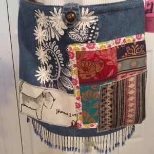 2039 Jeaniemade Large Jean Purse Cross Body Bag